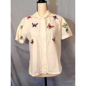 Willow Rider Vintage Butterfly Button-up Shirt
